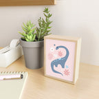 Dinosaur + Unicorn on Royal Blue Mini Art Print Gallery Image 2