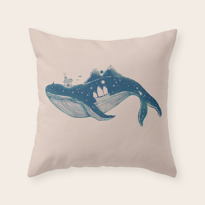 Home (A Whale from Home) Throw Pillow Gallery Image 6