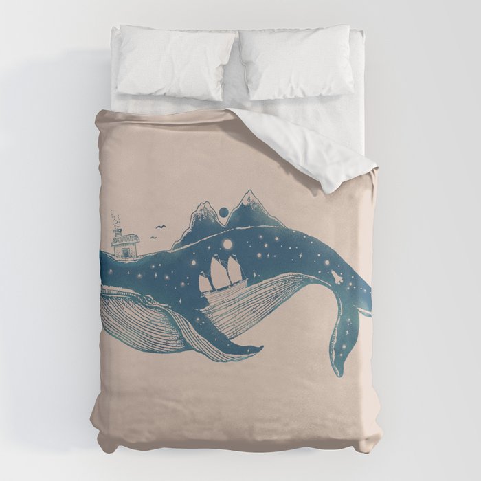 Home (A Whale from Home) Duvet Cover Gallery Image 1