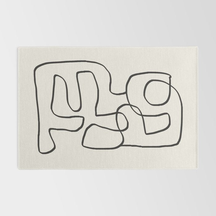 Abstract line art 15 Rug Gallery Image 2