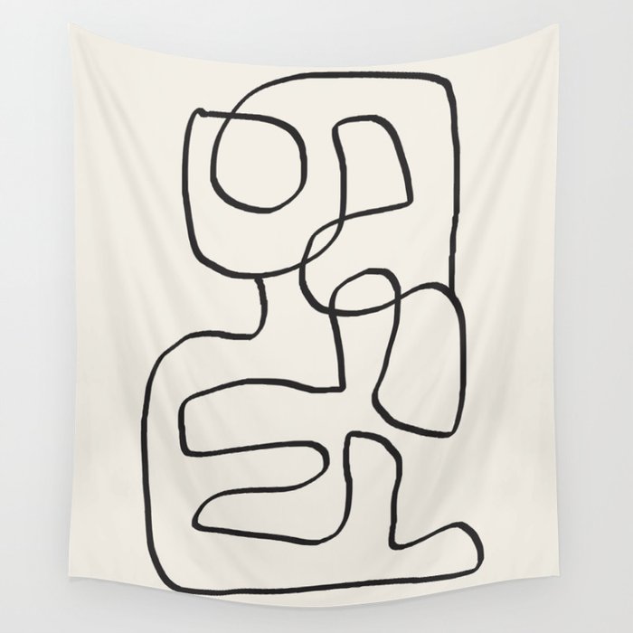 Abstract line art 15 Wall Tapestry Gallery Image 4