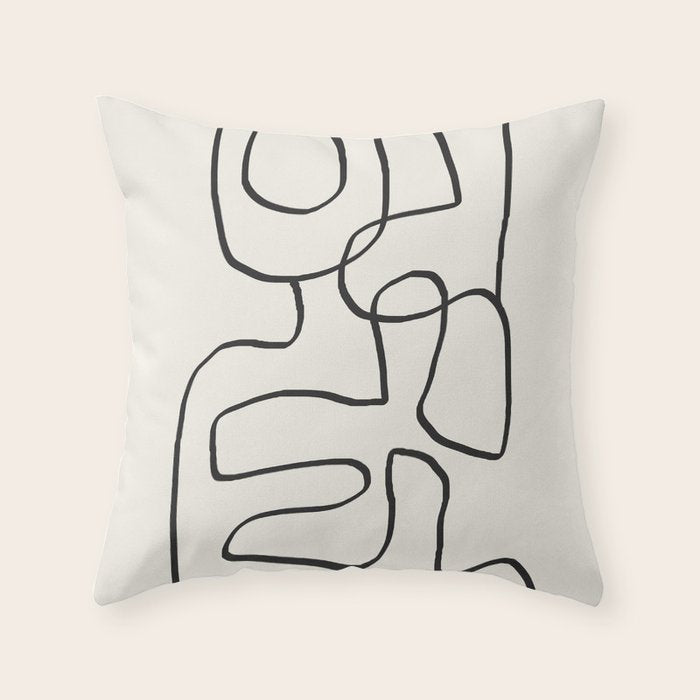 Abstract line art 15 Throw Pillow Gallery Image 6