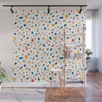 Terrazzo, Abstract Quirky Shapes Bohemian Modern Pattern Confetti Celebration Random Colorful Shapes Wall Mural Gallery Image 1