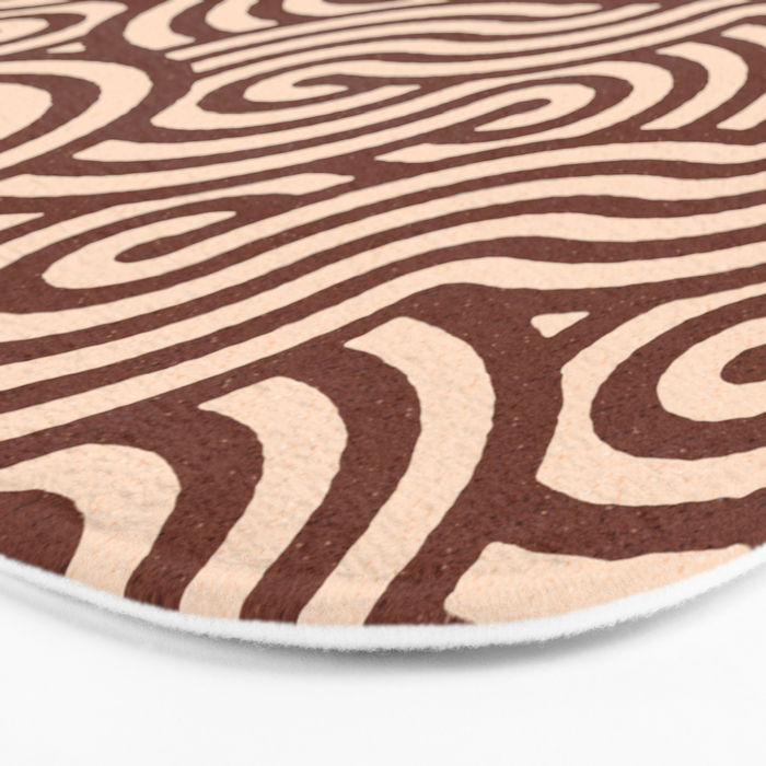 SWIRL Cacao and Almond Bath Mat Gallery Image 3