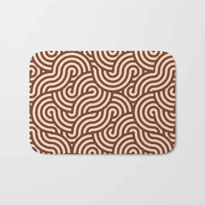 SWIRL Cacao and Almond Bath Mat Gallery Image 1