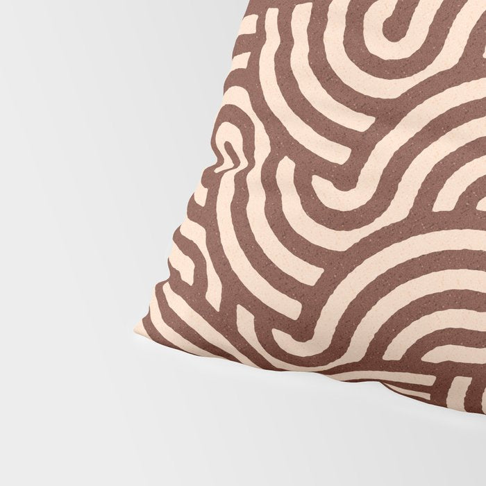 SWIRL Cacao and Almond Pillow Sham Gallery Image 4