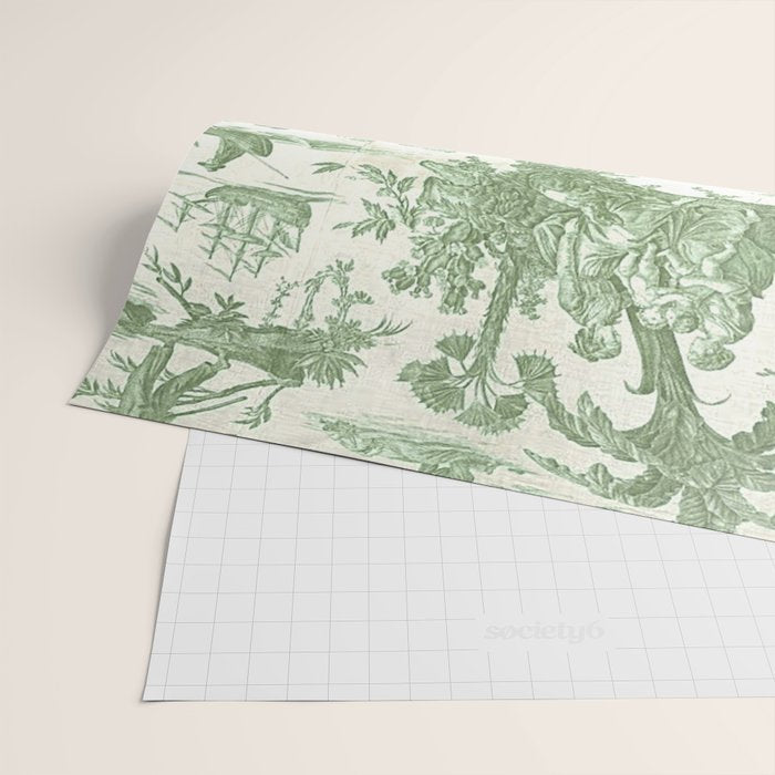 Antique 19th Century 'Paul et Virginie' Lovers Toile de Jouy Wrapping Paper Gallery Image 2