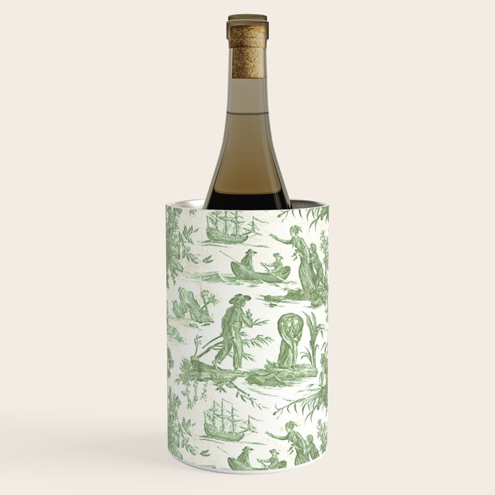 Antique 19th Century 'Paul et Virginie' Lovers Toile de Jouy Wine Chiller Gallery Image 3
