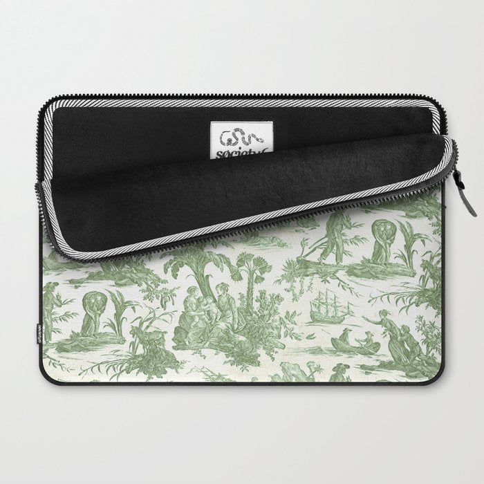 Antique 19th Century 'Paul et Virginie' Lovers Toile de Jouy Laptop Sleeve Gallery Image 2