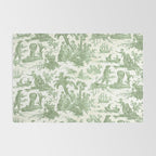 Antique 19th Century 'Paul et Virginie' Lovers Toile de Jouy Rug Gallery Image 2