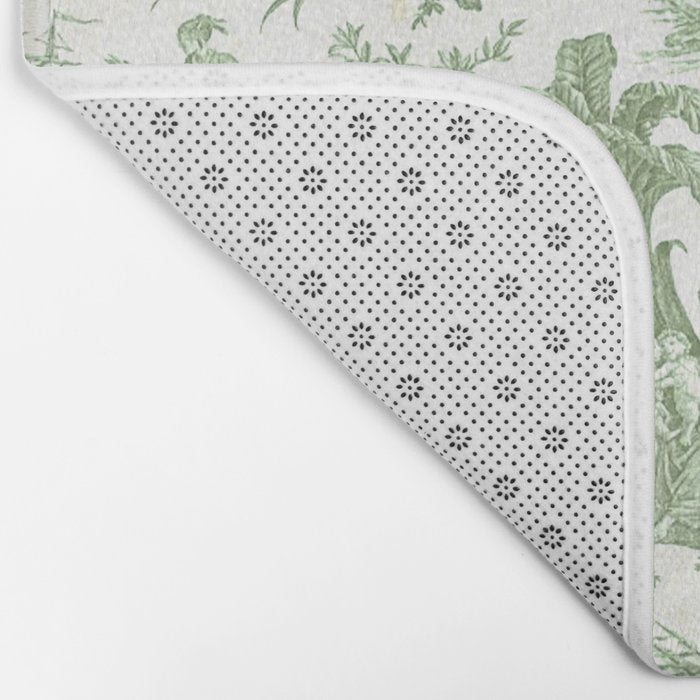 Antique 19th Century 'Paul et Virginie' Lovers Toile de Jouy Bath Mat Gallery Image 2