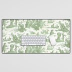 Antique 19th Century 'Paul et Virginie' Lovers Toile de Jouy Desk Mat Gallery Image 1