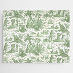 Antique 19th Century 'Paul et Virginie' Lovers Toile de Jouy Jigsaw Puzzle Gallery Image 1