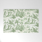 Antique 19th Century 'Paul et Virginie' Lovers Toile de Jouy Welcome Mat Gallery Image 1
