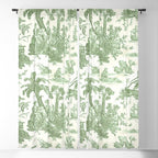 Antique 19th Century 'Paul et Virginie' Lovers Toile de Jouy Window Curtain Gallery Image 5