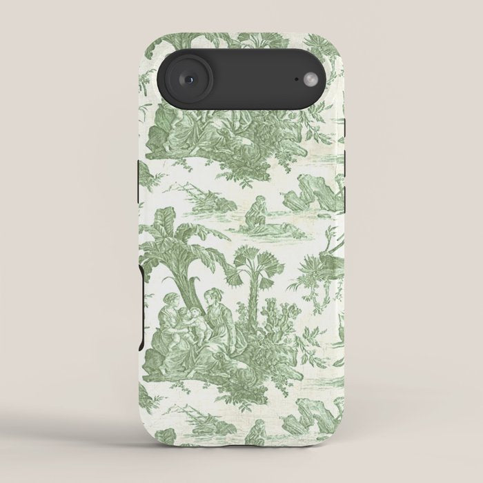 Antique 19th Century 'Paul et Virginie' Lovers Toile de Jouy iPhone Case Gallery Image 2