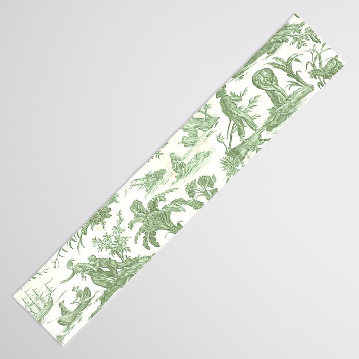 Antique 19th Century 'Paul et Virginie' Lovers Toile de Jouy Table Runner Gallery Image 3
