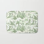 Antique 19th Century 'Paul et Virginie' Lovers Toile de Jouy Bath Mat Gallery Image 1