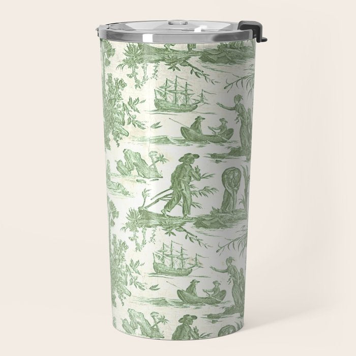 Antique 19th Century 'Paul et Virginie' Lovers Toile de Jouy Travel Mug Gallery Image 2