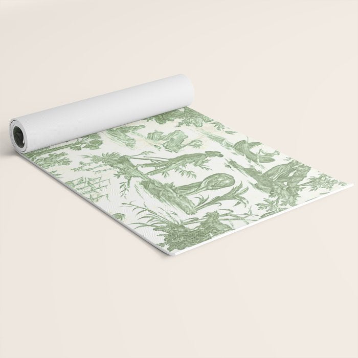 Antique 19th Century 'Paul et Virginie' Lovers Toile de Jouy Yoga Mat Gallery Image 2