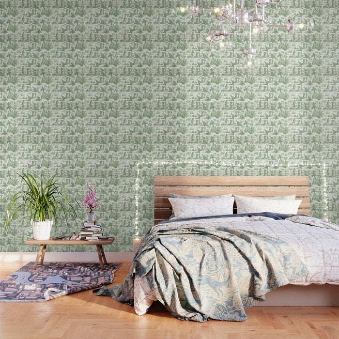 Antique 19th Century 'Paul et Virginie' Lovers Toile de Jouy Wallpaper Gallery Image 1