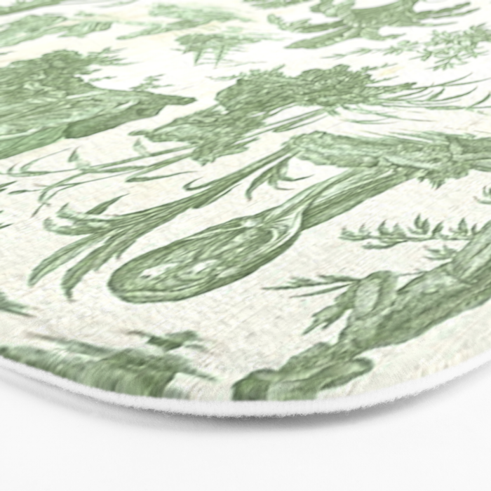 Antique 19th Century 'Paul et Virginie' Lovers Toile de Jouy Bath Mat Gallery Image 3