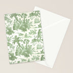 Antique 19th Century 'Paul et Virginie' Lovers Toile de Jouy Stationery Card Gallery Image 2