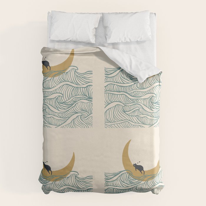 Good Night Meow 1 Duvet Cover Gallery Image 1
