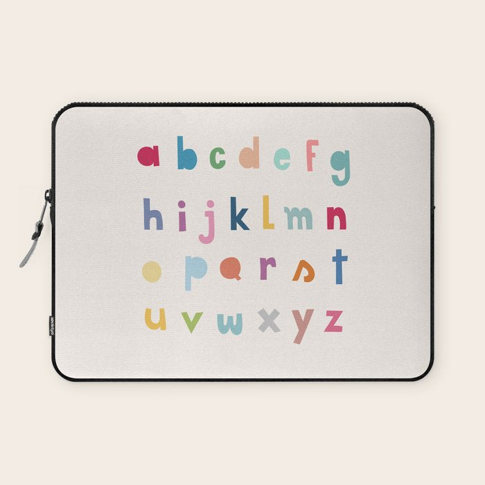 ABC alphabet art Laptop Sleeve Gallery Image 1