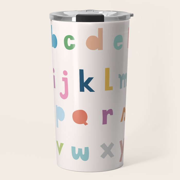 ABC alphabet art Travel Mug Gallery Image 1