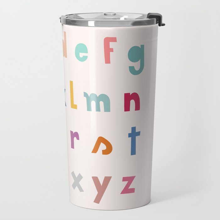ABC alphabet art Travel Mug Gallery Image 2