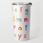 ABC alphabet art Travel Mug Gallery Image 2