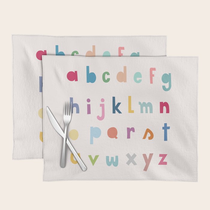 ABC alphabet art Placemat Gallery Image 1