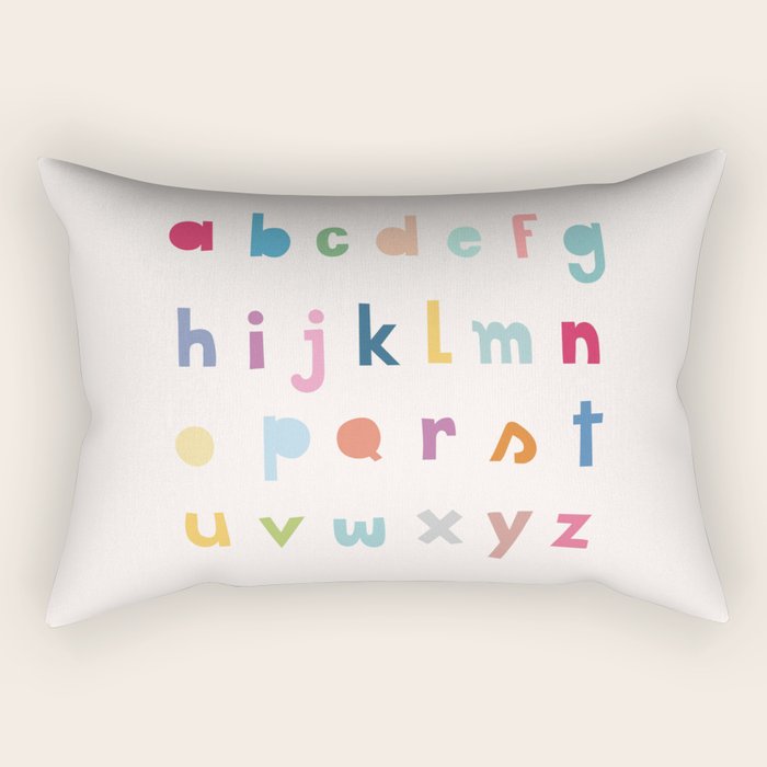 ABC alphabet art Rectangular Pillow Gallery Image 2