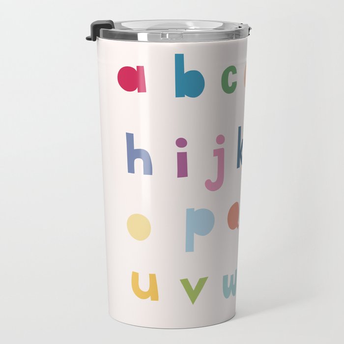 ABC alphabet art Travel Mug Gallery Image 3