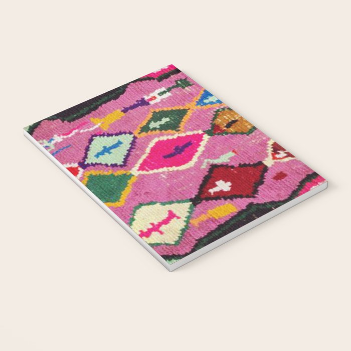 Very Colorful Retro Moroccan Rug Print Notebook Gallery Image 3