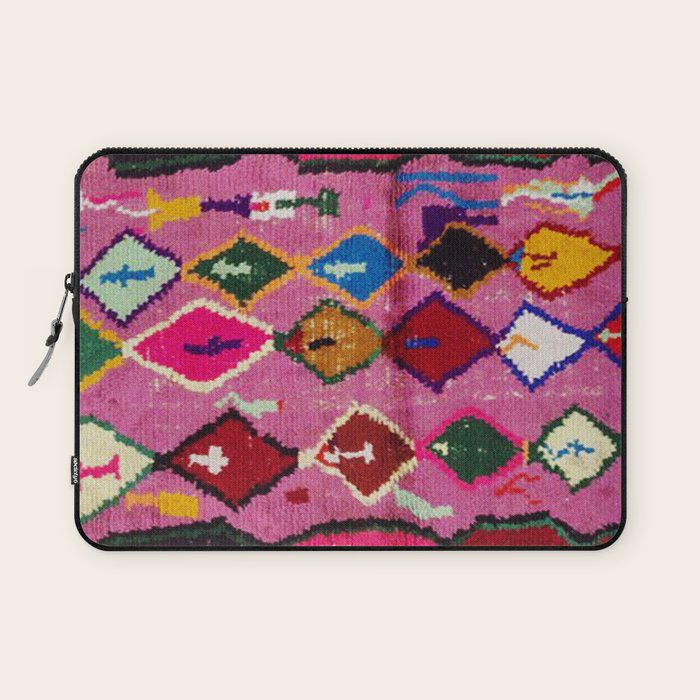 Very Colorful Retro Moroccan Rug Print Laptop Sleeve Gallery Image 1