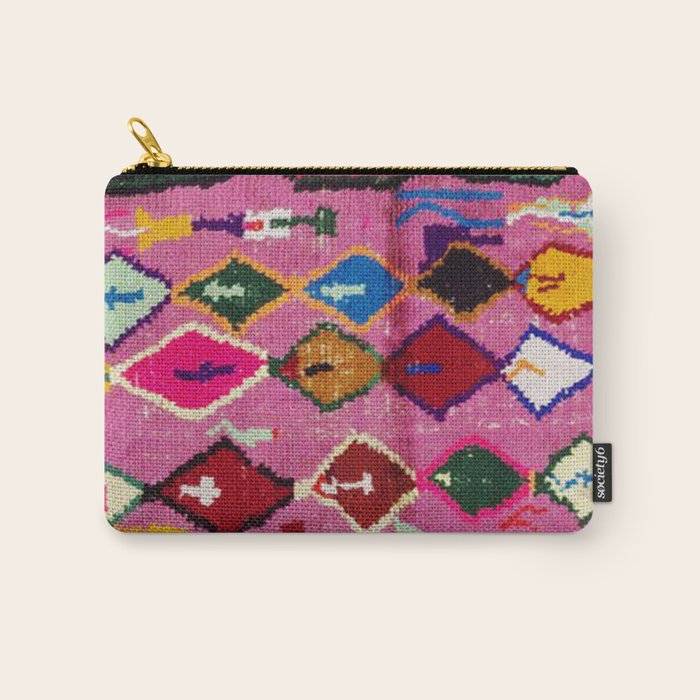 Very Colorful Retro Moroccan Rug Print Carry All Pouch Gallery Image 1