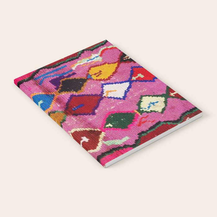 Very Colorful Retro Moroccan Rug Print Notebook Gallery Image 2