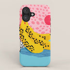 What It Is - memphis throwback banana fruit retro minimal pattern neon bright 1980s 80s style art iPhone Case Gallery Image 1