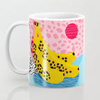 What It Is - memphis throwback banana fruit retro minimal pattern neon bright 1980s 80s style art Coffee Mug Gallery Image 3