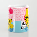 What It Is - memphis throwback banana fruit retro minimal pattern neon bright 1980s 80s style art Coffee Mug Gallery Image 4