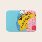 What It Is - memphis throwback banana fruit retro minimal pattern neon bright 1980s 80s style art Bath Mat Gallery Image 1