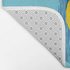 What It Is - memphis throwback banana fruit retro minimal pattern neon bright 1980s 80s style art Bath Mat Gallery Image 2
