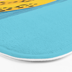 What It Is - memphis throwback banana fruit retro minimal pattern neon bright 1980s 80s style art Bath Mat Gallery Image 3