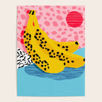 What It Is - memphis throwback banana fruit retro minimal pattern neon bright 1980s 80s style art Poster Gallery Image 4