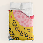 What It Is - memphis throwback banana fruit retro minimal pattern neon bright 1980s 80s style art Comforter Gallery Image 6