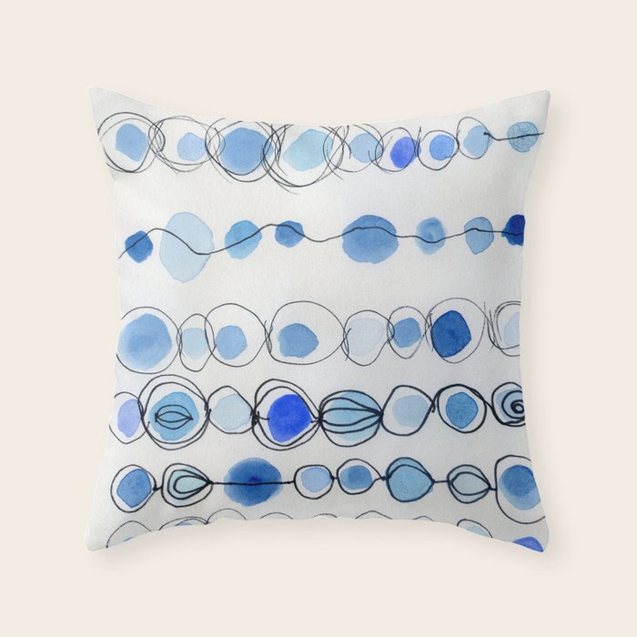She Kept Bits of the Sea in Her Heart Throw Pillow Gallery Image 6