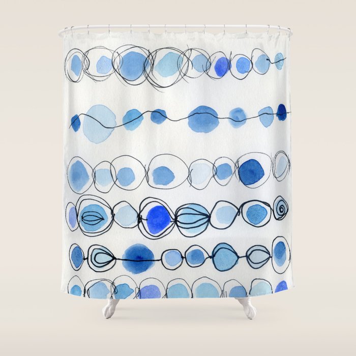 She Kept Bits of the Sea in Her Heart Shower Curtain Gallery Image 1