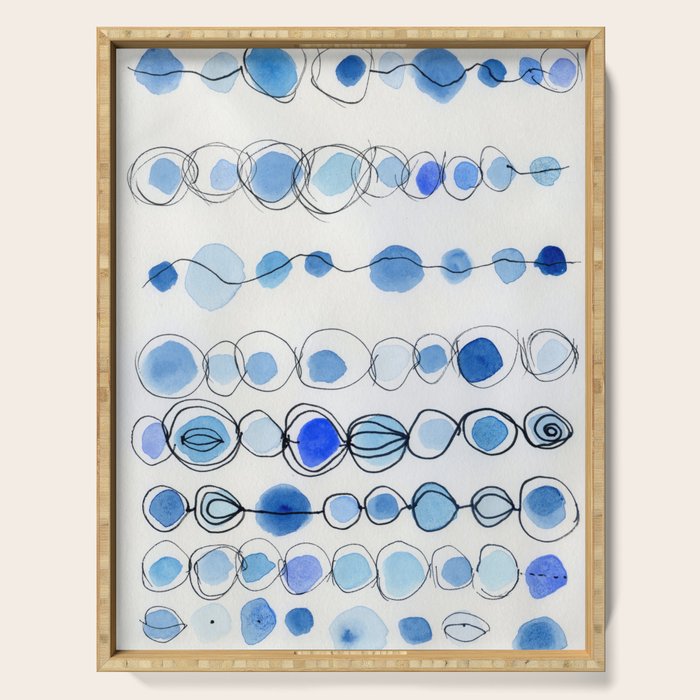 She Kept Bits of the Sea in Her Heart Serving Tray Gallery Image 1